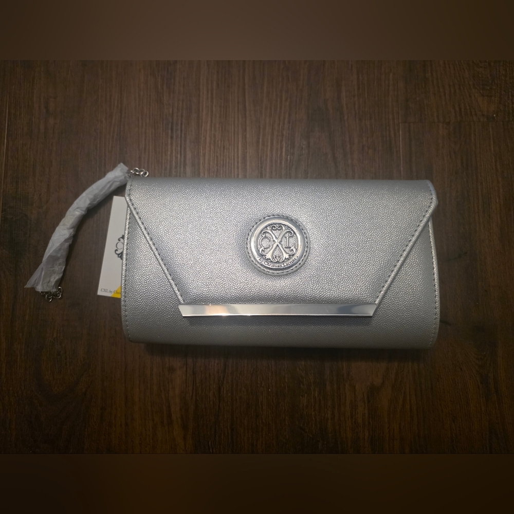 NWT CXL By Christian Lacroix Silver Clutch